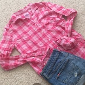 VS Pink Plaid Shirt